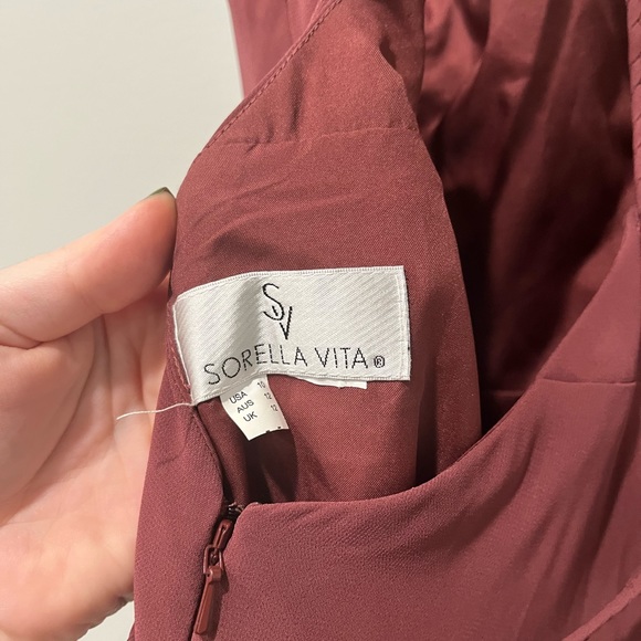 Sorella Vita Bridesmaid Dress in Sangria, Size 10 - Picture 4 of 8